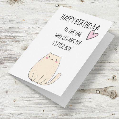 Happy Birthday From Cat Funny Cute Humor