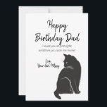 Happy Birthday From Cat Greeting Holiday Card<br><div class="desc">This cute happy birthday card from your cat, Includes the lines: "I loved you at first sight and then you took me home". This quote is from a rescue cat, but you may use your own quote of any kind. You may also replace the image of the cat with your...</div>