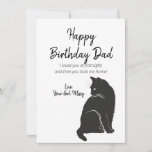 Happy Birthday From Cat Greeting Holiday Card<br><div class="desc">This cute happy birthday card from your cat, Includes the lines: "I loved you at first sight and then you took me home". This quote is from a rescue cat, but you may use your own quote of any kind. You may also replace the image of the cat with your...</div>