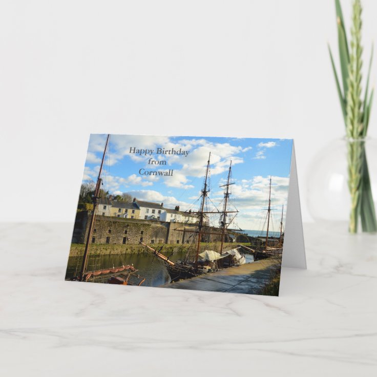 Happy Birthday from Cornwall Charlestown Card Zazzle
