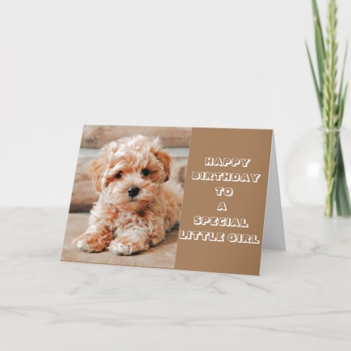 HAPPY BIRTHDAY FROM CUTE PUP_SPECIAL GIRL CARD