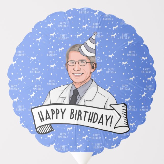 Happy Birthday From Doctor Fauci Balloon (Front)