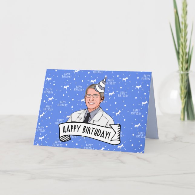 Happy Birthday From Doctor Fauci Thank You Card (Front)