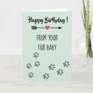 Happy Birthday from Dog Cat Pet Fur Baby Card