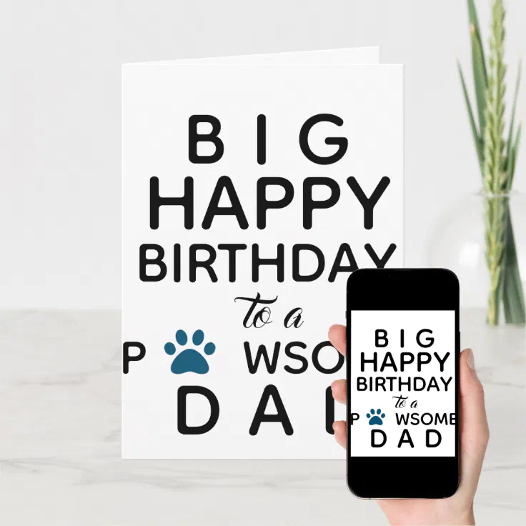 Happy Birthday from Dog - Funny Dog Dad Card | Zazzle