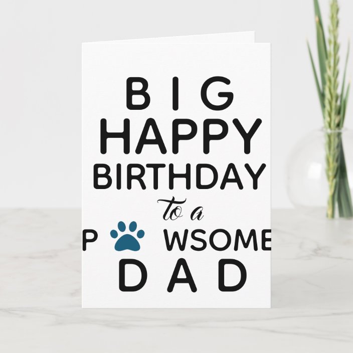 Happy Birthday From Dog Funny Dog Dad Card Zazzle Com