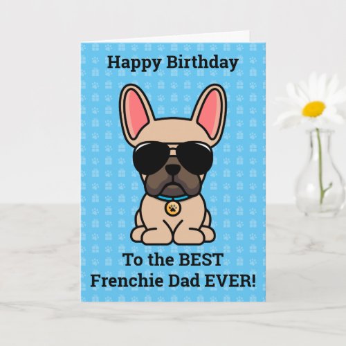 Happy Birthday from Dog Light Fawn French Bulldog