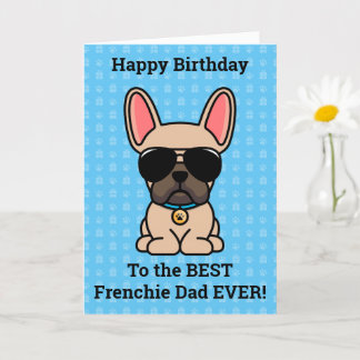 Happy Birthday from Dog Light Fawn French Bulldog Card