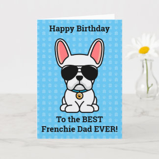 Happy Birthday from Dog White French Bulldog Card