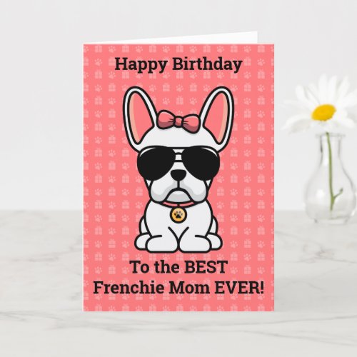 Happy Birthday from Dog White French Bulldog Card