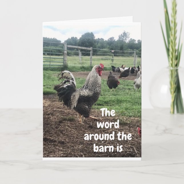 HAPPY BIRTHDAY from DOWN ON THE FARM CARD (Front)