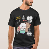 Palloncino Bubu Dudu Orso E Panda - T-Shirt Uomo In Nero, Morbida E Fresca Da Indossare Ogni Giorno