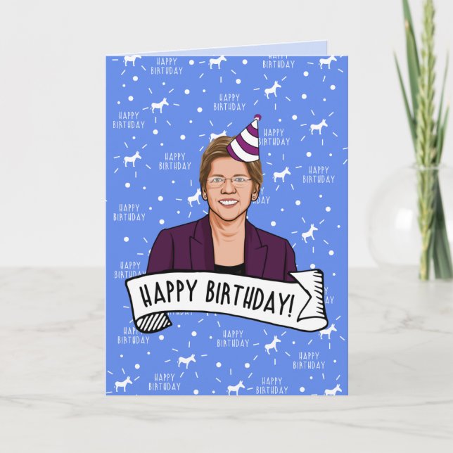 Happy Birthday From Elizabeth Warren Card (Front)