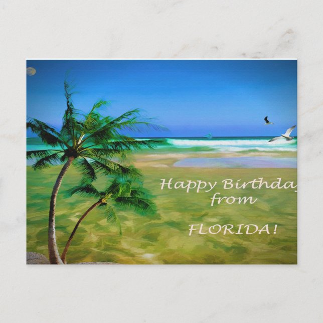 Happy Birthday from Florida Postcard (Front)