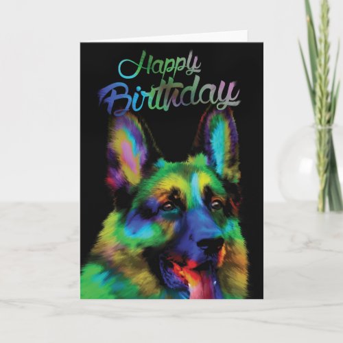 Happy Birthday from German Shepherd Card