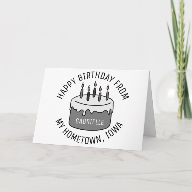 Happy Birthday From Iowa Card (Front)
