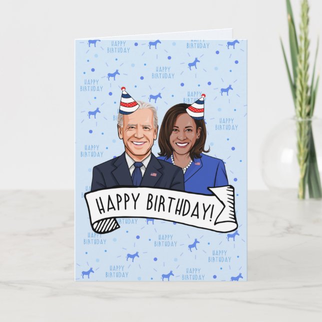 Happy Birthday from Joe and Kamala Card (Front)