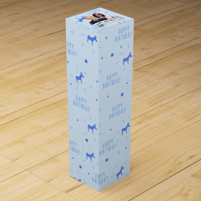 Happy Birthday From Joe and Kamala Wine Box (Front)