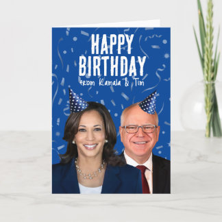Happy Birthday from Kamala and Tim Card