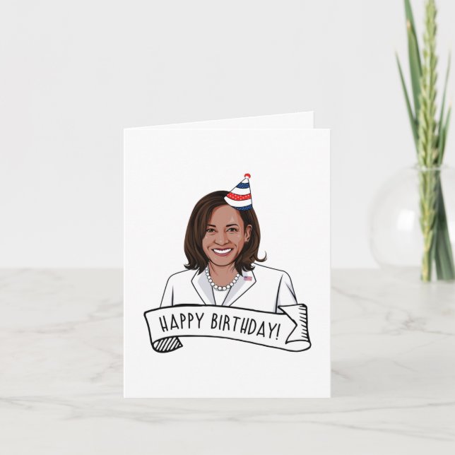 Happy Birthday from Kamala Harris Card (Front)
