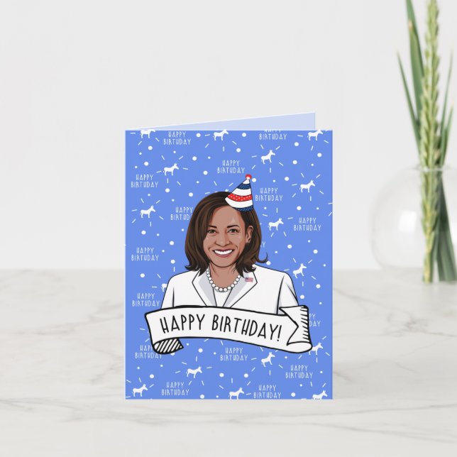 Happy Birthday from Kamala Harris Card (Front)