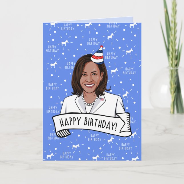 Happy Birthday from Kamala Harris Card (Front)