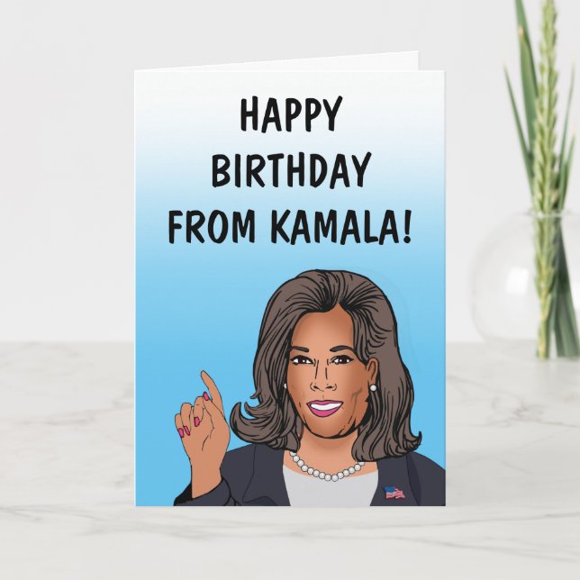 Happy Birthday From Kamala Harris Card (Front)