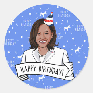 Happy Birthday from Kamala Harris Classic Round Sticker