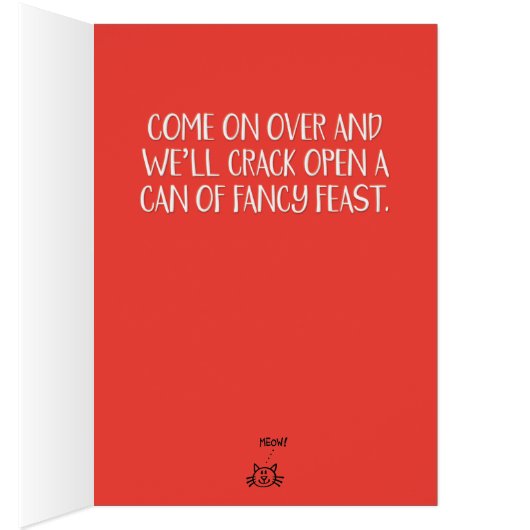 “Happy Birthday from Me and the Cat” Card (Inside (Right))