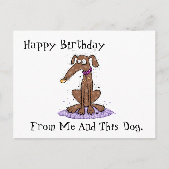 Happy Birthday From Me Postcard (Front)