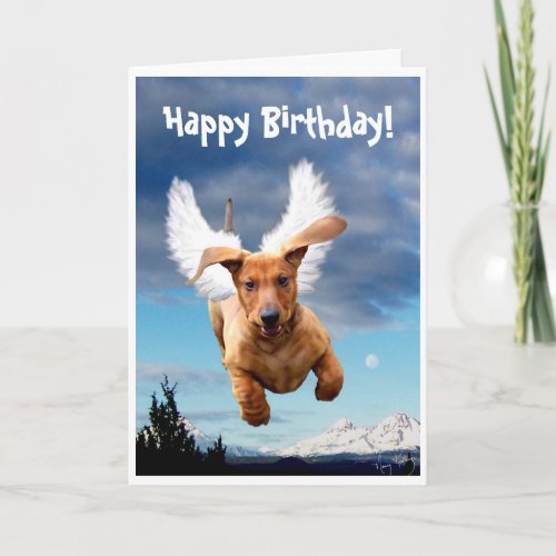Happy Birthday from Michael the Bark Angel Card