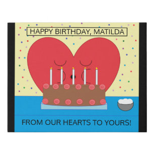 Happy Birthday, From My Heart to Yours: Faux Canvas Print