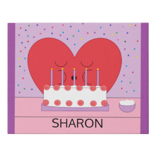 Happy Birthday, From My Heart to Yours II:   Faux Canvas Print