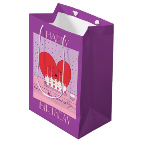 Happy Birthday From My Heart to Yours II Medium Gift Bag
