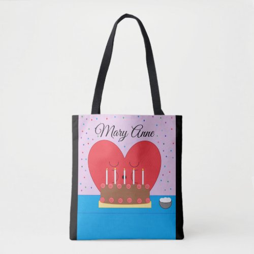 Happy Birthday From My Heart to Yours_ Lavender Tote Bag