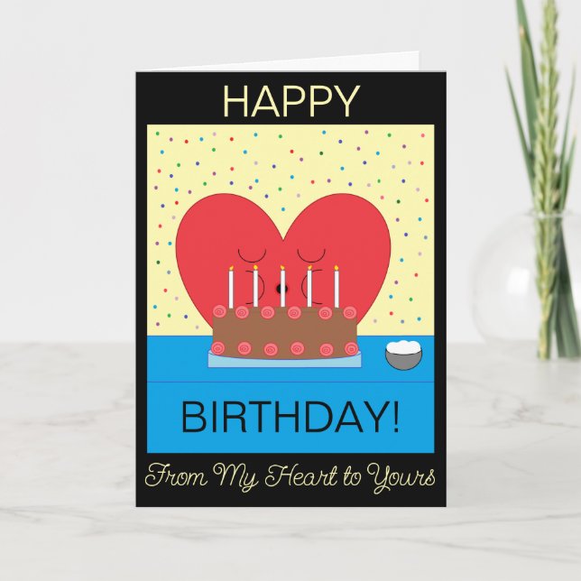Happy Birthday, From My Heart to Yours:  Yellow Card (Front)