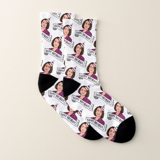 Happy Birthday From Nancy Pelosi Socks | Zazzle.com