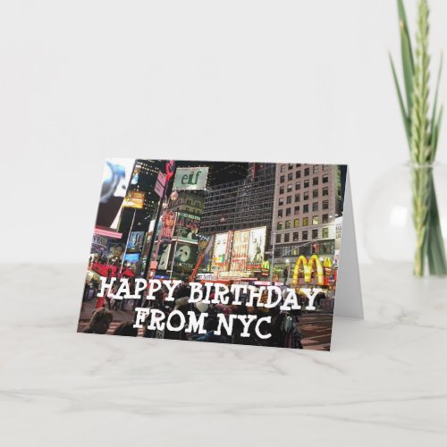 Happy Birthday from NYC Humorous Card