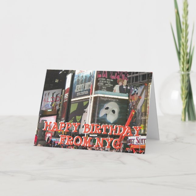 Happy Birthday from NYC Miss You Card (Front)