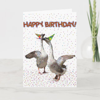 Happy Birthday from Partying Geese! Card