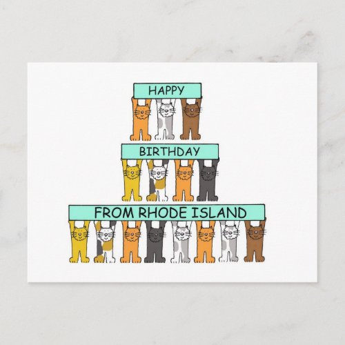 Happy Birthday from Rhode Island Postcard