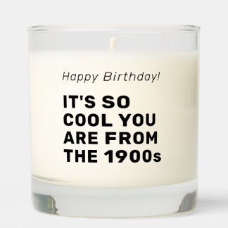 Happy Birthday, From the 1900s Funny Birthday Scented Candle