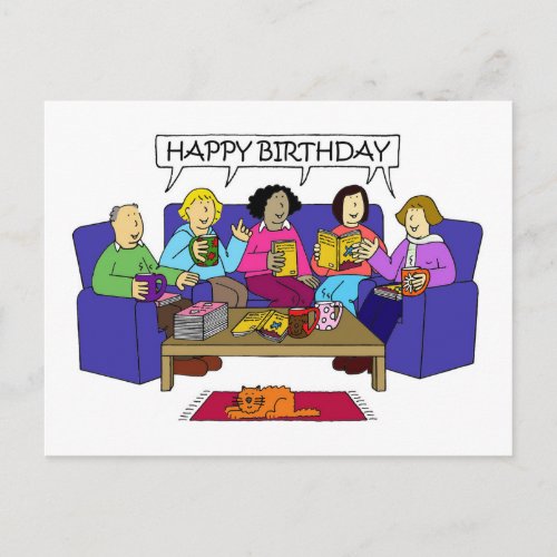 Happy Birthday from the Book Club Postcard