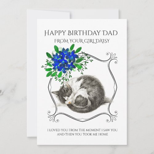 Happy Birthday From The Cat Holiday Card