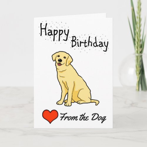 Happy Birthday from the Dog Card