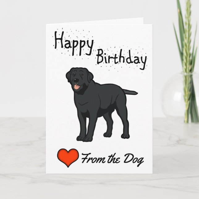Happy Birthday from the Dog Card (Front)