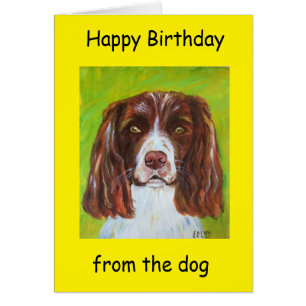 Happy Birthday from the dog Cards