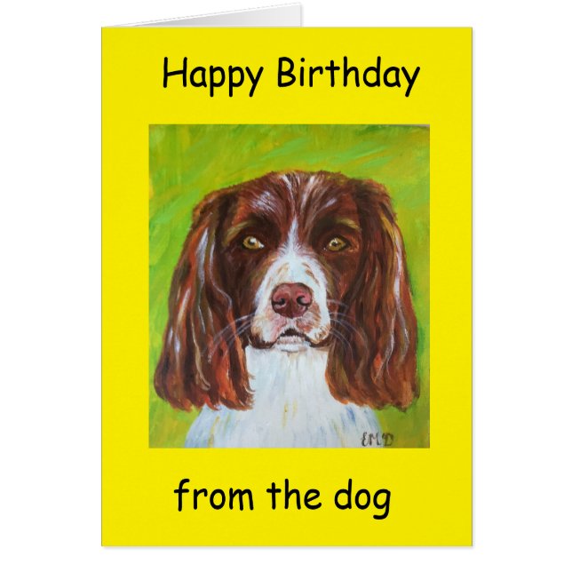 Happy Birthday from the dog Cards (Front)