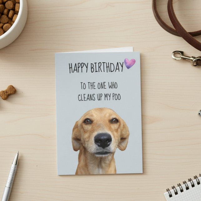 Happy Birthday From The Dog Funny Humor Card (Creator Uploaded)