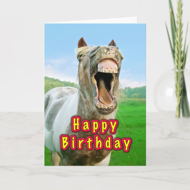 Happy Birthday from the happy horse Card (Front)